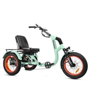 ADDMOTOR Freetan M-368X Electric Tricycle for Adults, Semi-Recumbent Etrike dual suspension, 85Mi 750W 960Wh 3 Wheel Electric Bike, Wider Seat Mint Green
