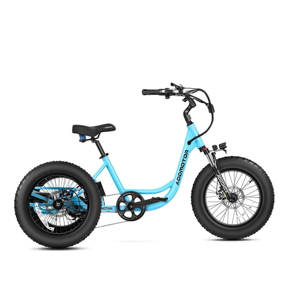 ADDMOTOR LANDTAN Electric Trike, 750W(Peak 1400W) Rear Motor Electric Tricycle for Adults, 720Wh 65Miles Etrike, 20" Fat Tire Step-Through 3 Wheel Electric Bike, Differential & Parking Brake