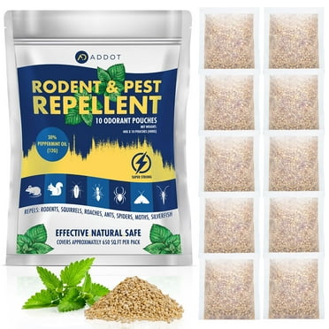 ADDOT Indoor Peppermint Rodent Repellent - 10 Pack, 40g Each