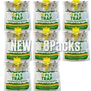 ADDOT Outdoor Natural Pre-baited Disposable Fly Catchers Flies Trap Bag, 8 Count