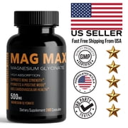 Magnesium Glycinate 500mg   240 Capsules | 8-Month Supply | Energy, Relaxation & Muscle Support