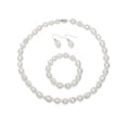 thumbnail image 1 of ADDURN 10-11mm Baroque Freshwater Pearl Necklace with Sterling Silver Clasp, Bracelet and Earring Set, 1 of 2