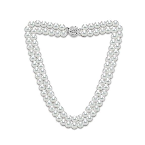 ADDURN 14KW 2Row 6.5-7mm Akoya Necklace