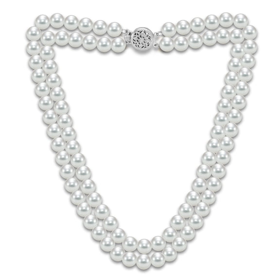 ADDURN 14KW 2Row 8.5-9mm Akoya Flower Clasp