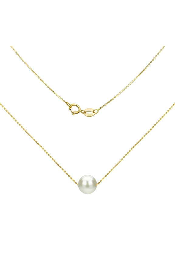14kt Gold 8-9mm Freshwater Pearl 18" Swivel Necklace