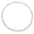 thumbnail image 1 of ADDURN 7-7.5mm White Perfect Round Akoya Pearl 24" Necklace with 14kt Yellow Gold Clasp, 1 of 3