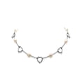 thumbnail image 1 of ADDURN 7-8mm White Cultured Pearl with Sterling Silver Heart Links Necklace, 1 of 4