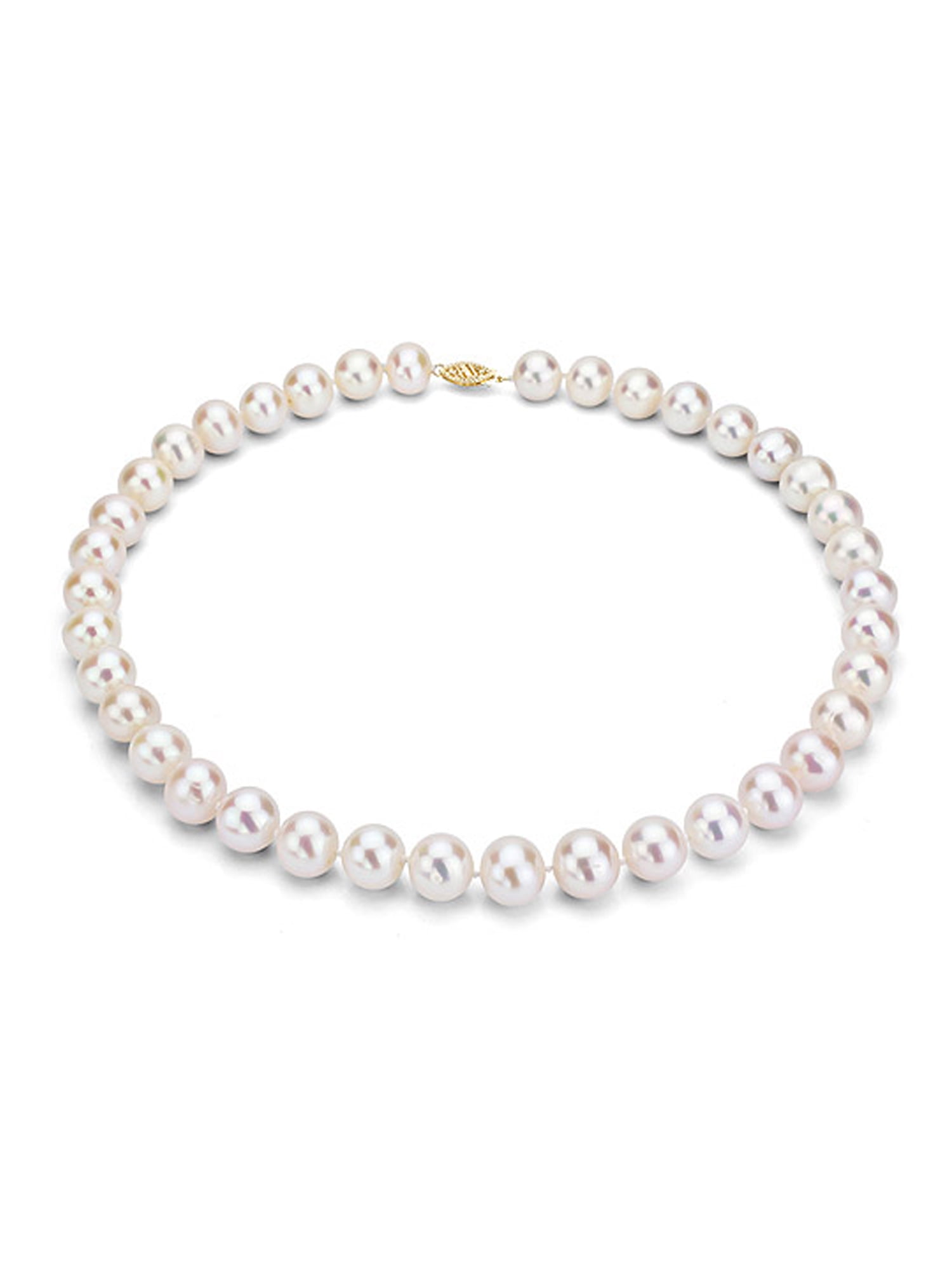 ADDURN 9-10mm White Freshwater Pearl Necklace with 14kt Fishhook Clasp, 18"