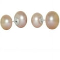 thumbnail image 1 of ADDURN Pink Cultured 8-9mm and 10-11mm Pearl Double-Sided Front-Back Earrings with Sterling Silver Clasp, 1 of 2