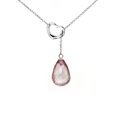 thumbnail image 1 of ADDURN Teardrop Rose Quartz Gemstone Sterling Silver Heart Chains Necklace, 1 of 2