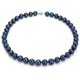 thumbnail image 1 of ADDURN Ultra-Luster 8-9mm Black Genuine Cultured Freshwater Pearl 18" Necklace and Sterling Silver Filigree Clasp, 1 of 1