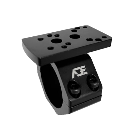 ADE Advanced Optics 30mm/1in Piggyback Universal Fit Red Dot Riflescope Ring, Black