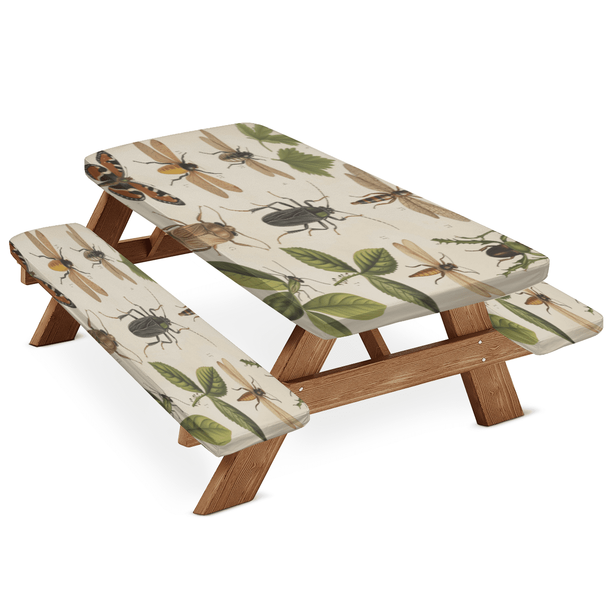 ADECORIVY Beetle Bee Dragonfly Picnic Table Cover with Bench Covers ...