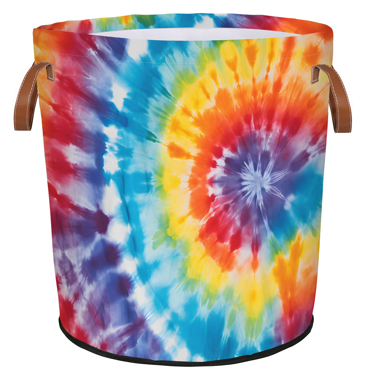 ADECORIVY Color Tie Dye Rainbow Swirl Laundry Basket, Foldable Laundry ...