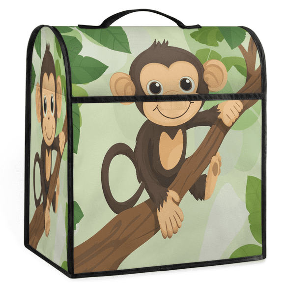 ADECORIVY Cute Monkey Tree Stand Mixer Dust Cover with Top Handle for KitchenAid 6-8 Quart Bowl-Lift