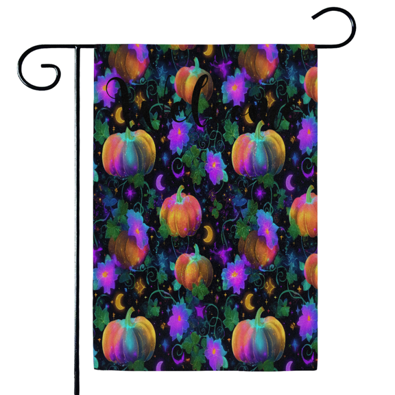 ADECORIVY Halloween Pumpkin Welcome Garden Flag 12x18 Inch Double Sided Outside Porch Yard Decoration Fall Outdoor Flag