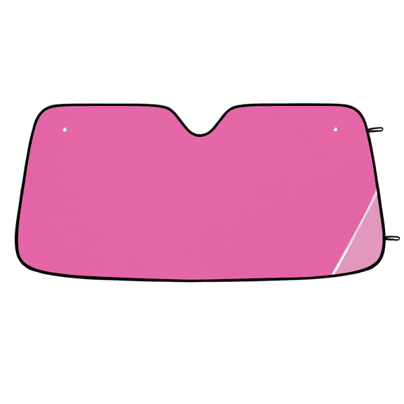 ADECORIVY Hot Pink Car Windshield Sun Shade, Front Window Car Sunshade Protector, Foldable UV Rays Sun Shield Visor Protector for SUV Truck Sedan, 55 x 27 in