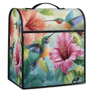 ADECORIVY Hummingbird Floral Stand Mixer Dust Cover with Top Handle for KitchenAid 6-8 Quart Bowl-Lift