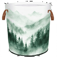 thumbnail image 1 of ADECORIVY Misty Forest Laundry Basket Mountain Waterproof Collapsible Hamper with Handles Oxford Cloth Dirty Clothes Tote for Bathroom, Bedroom, Living Room, 1 of 7