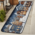thumbnail image 1 of ADECORIVY Nordic Village House Hallway Runner Rug 2x6 Washable Kitchen Runner Non Slip Laundry Room Bathroom Rug Soft Carpet for Living Room Entryway Mat, 1 of 8