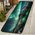 thumbnail image 1 of ADECORIVY Northern Lights Aurora Hallway Runner Rug 2x6 Washable Kitchen Runner Non Slip Laundry Room Bathroom Rug Soft Carpet for Living Room Entryway Mat, 1 of 8