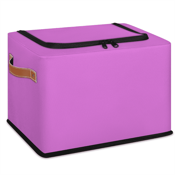 ADECORIVY Orchid Fabric Storage Bin with Lid, Foldable Storage Box Decorative Cube Organizer Basket for Closet Shelf Organizing Clothes
