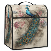 ADECORIVY Peacock Branch Flower Stand Mixer Dust Cover with Top Handle for KitchenAid 6-8 Quart Bowl-Lift