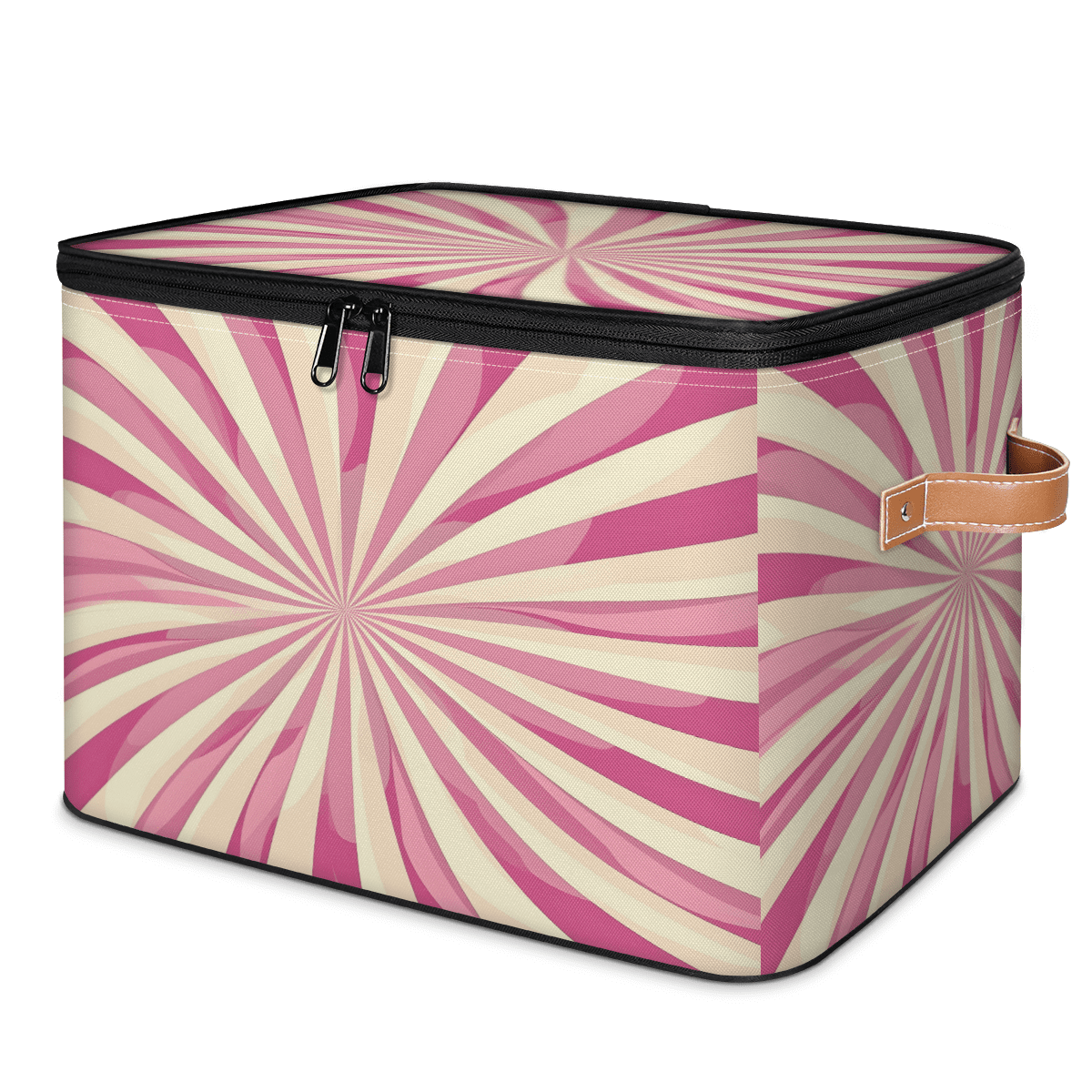 Storage Container Pink Ribbed ADECORIVY Pink Swirl Spiral Storage Bin with Lid, Decorative Storage ...