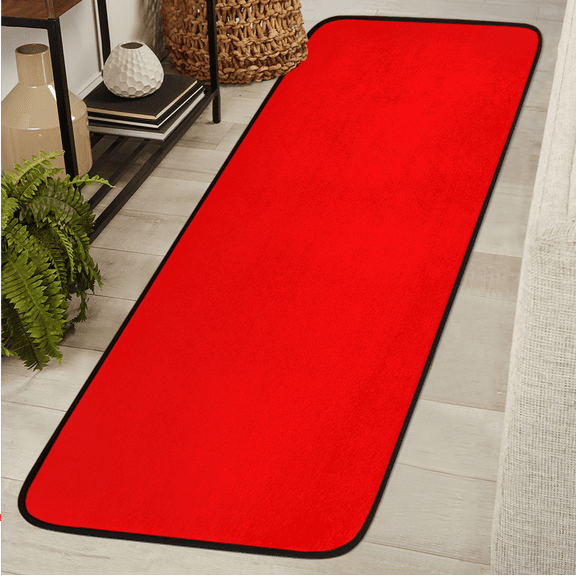 ADECORIVY Red Runner Rug 2x6 Washable Runner for Hallway Non-Slip Kitchen Rug Runners Soft Entryway Floor Carpet for Hall Living Room Bedroom