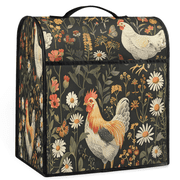 ADECORIVY Rooster Chicken Flower Stand Mixer Dust Cover with Top Handle for KitchenAid 6-8 Quart Bowl-Lift