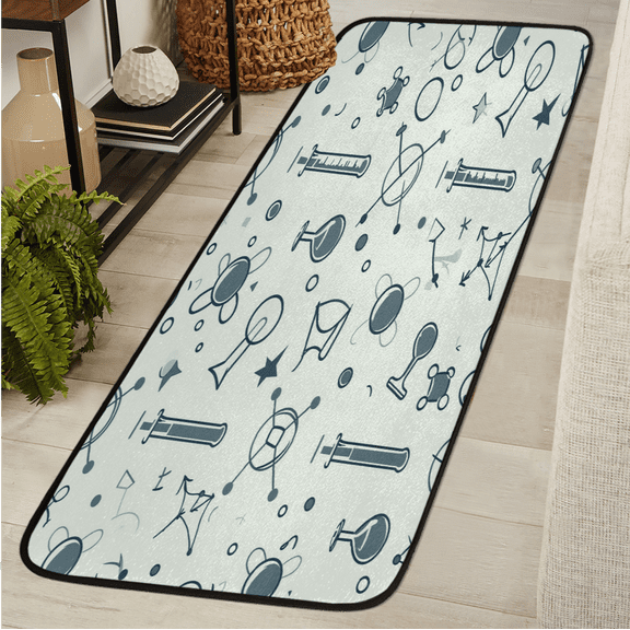 ADECORIVY Science Chemistry Runner Rug 2x6 Washable Runner for Hallway Non-Slip Kitchen Rug Runners Soft Entryway Floor Carpet for Hall Living Room Bedroom