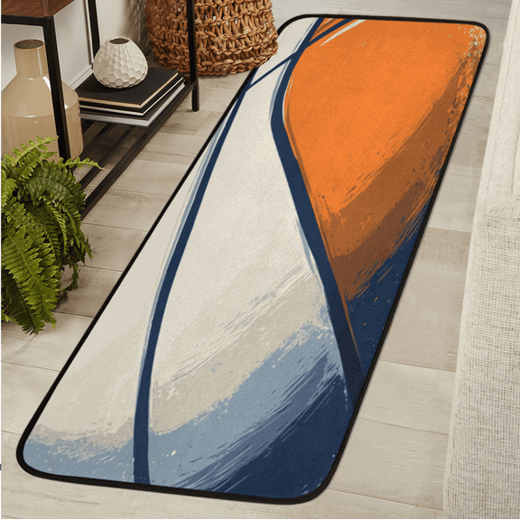 ADECORIVY Volleyball Hallway Runner Rug 2x6 Washable Kitchen Runner Non Slip Laundry Room Bathroom Rug Sports Soft Carpet for Living Room Entryway Mat