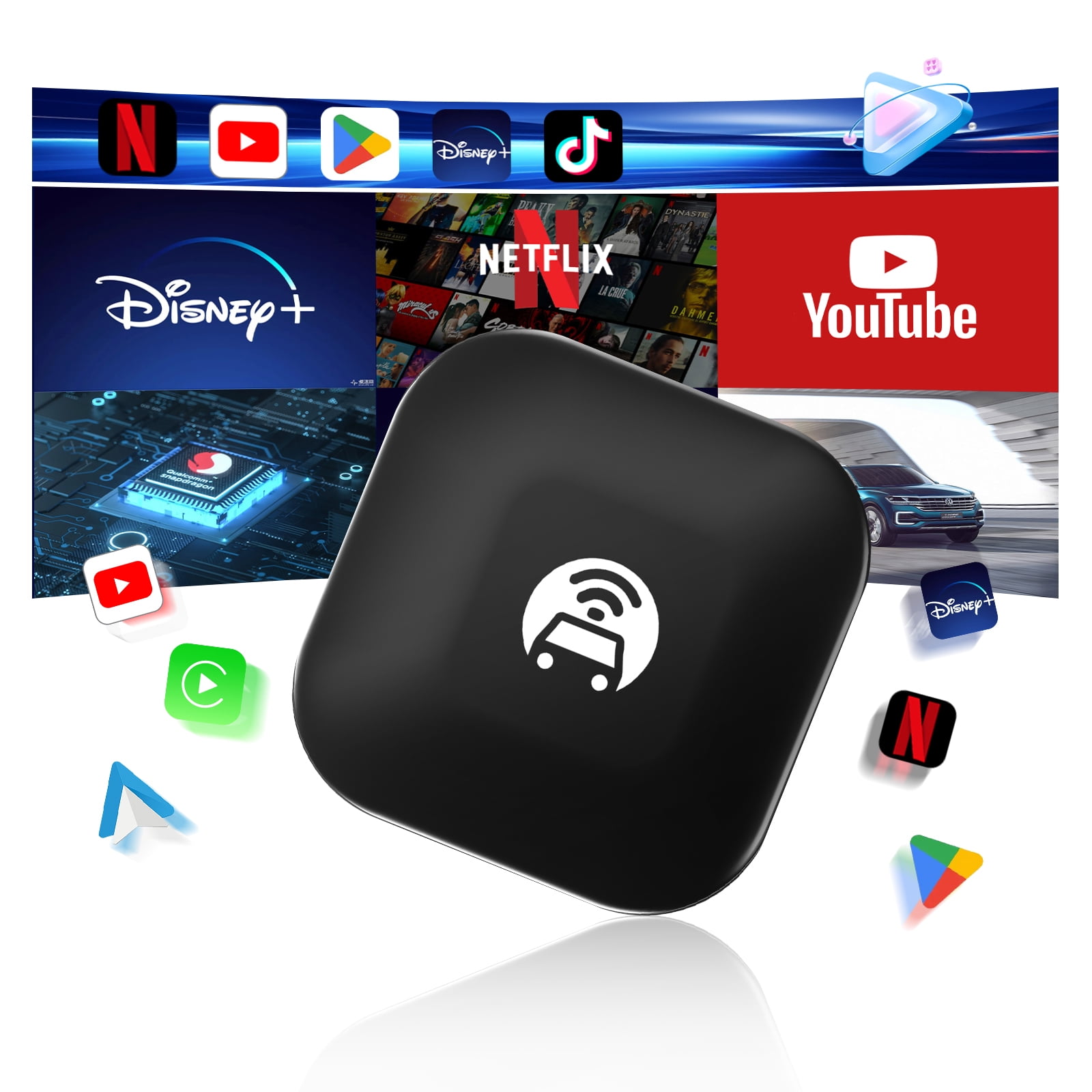 Autolink Pro Wireless CarPlay AI Box Adapter – Stream Netflix