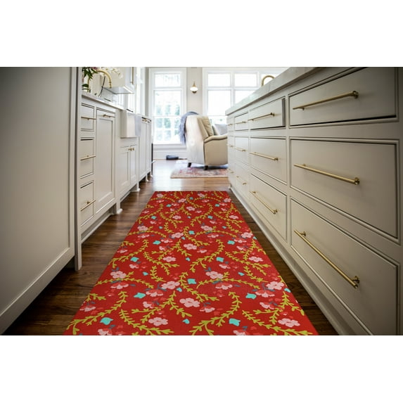 ADELAIDE FLORAL ROUGE Area Rug By Kavka Designs