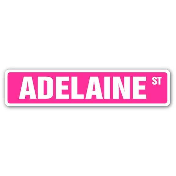 ADELAINE Street Sign Childrens Name Room Sign | Indoor/Outdoor |  18" Wide