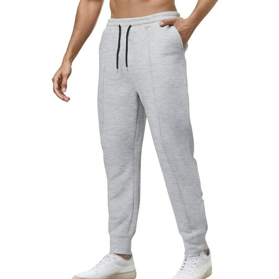 ADEYPCGD Men's Everyday Comfort Lightweight Drawstring Joggers Stylish Loose Fit Running Trousers Versatile Solid Color Athletic Wear GY1 XXL