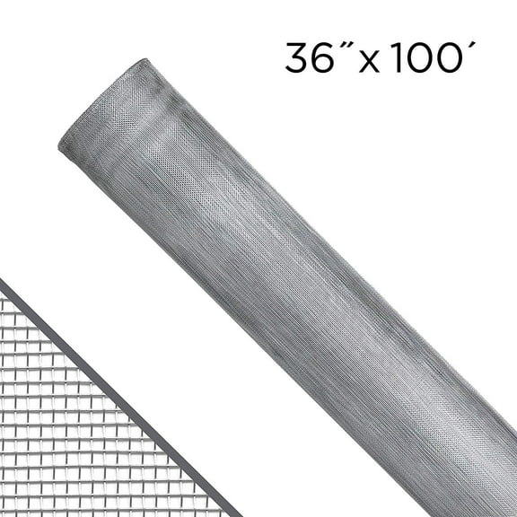 ADFORS Aluminum Screen, 36" x 100', Bright