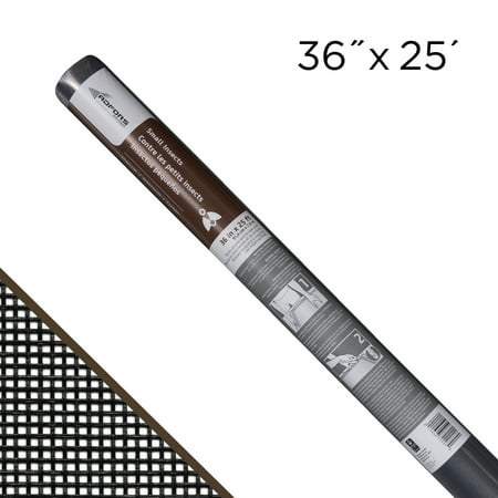 Saint-Gobain ADFORS 36in. width x 25ft. length Charcoal Fiberglass Small Insect Screen Roll