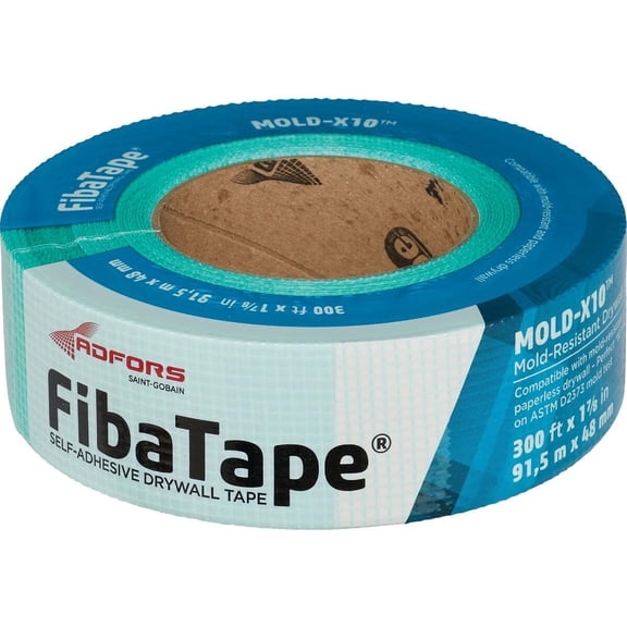 SAINT GOBAIN ADFORS Drywall Tape, Mold-Resistant, Green, 1-7/8-In. x 300-Ft. FDW8664-U