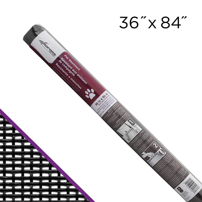 ADFORS, Pet Resistant Screen Roll, 36in x 84in, Charcoal Polyester