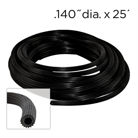 Saint-Gobain ADFORS Vinyl Spline for Window and Door Screens, .140 In. x 25 Ft. - Black