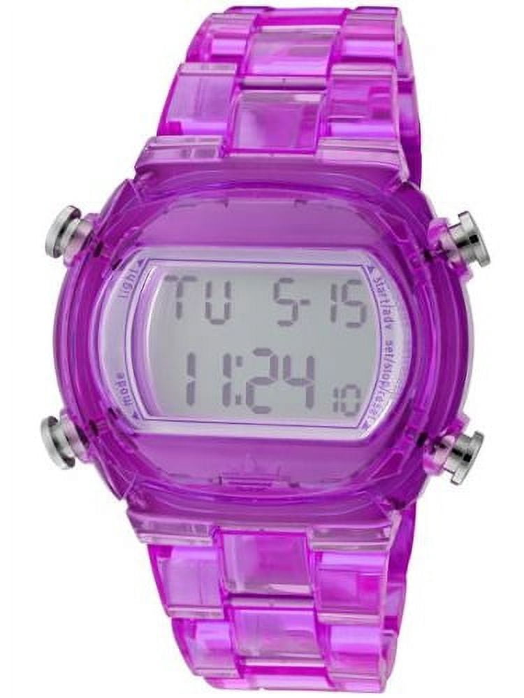 ADH6506 Candy Purple Nylon Bracelet with 44mm Digital Watch  display picture 3