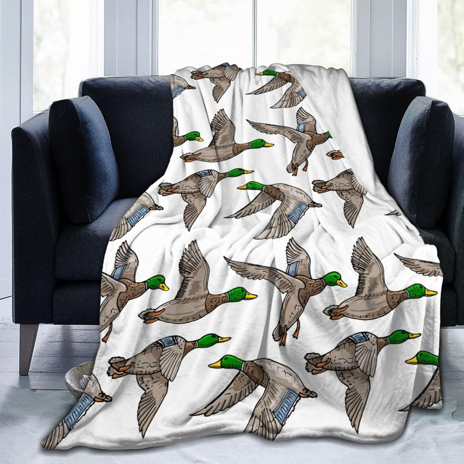 ADHART-Cute Mallard Ducks Blanket,Duck Print Gifts for Kids Ducks Lover ...