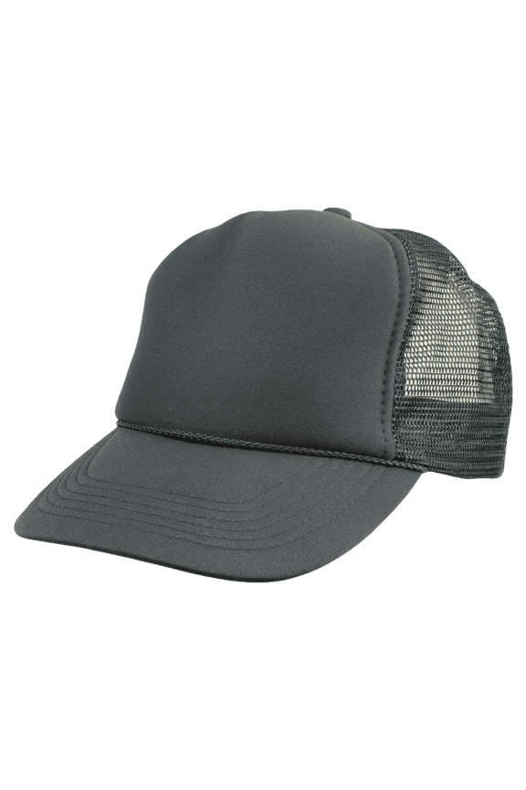 Trucker Hat Baseball Cap Structured Plain Design, Adjustable Size,Black Trucker Hat,Black Baseball Cap for Men Women Unconstructed Plain Cap