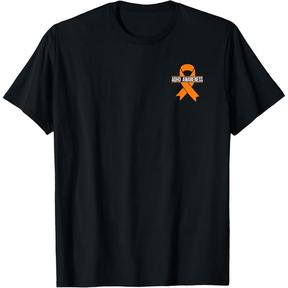ADHD Awareness Month small Orange ribbon T-Shirt