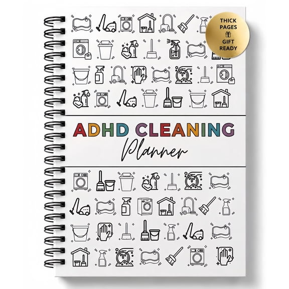 Cleaning Planner & Schedule Checklist Organizer Daily, Weekly, Monthly & Annual Chore Chart Notebook, Durable Household Management Journal for Home & Family Tasks, Gift-Ready