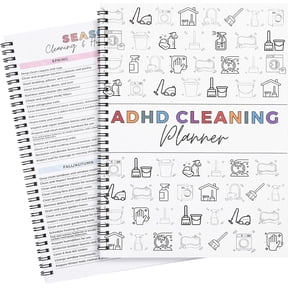 Adhd Cleaning Planner - Reusable Cleaning Schedule Checklist for Adults Women Teens, Daily Weekly Monthly Household Organizer, Undated Home Chore Chart Notebook