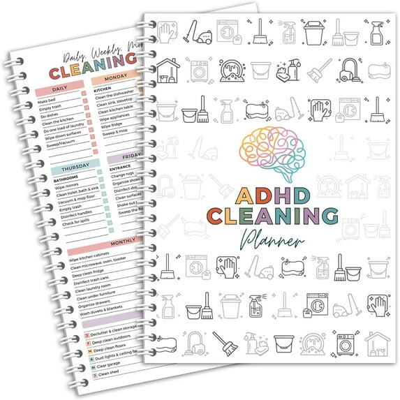 ADHD Cleaning Planner, ADHD Cleaning and Organizing Planner for Adults ...