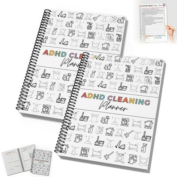ADHD Cleaning Planner, Add Cleaning and Organizing Planner, Focus-Friendly CleaningSchedule and Checklist Management, Home Maintenance Declutter Schedule, Organizing Tips, Family Chore Chart