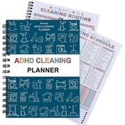 ADHD Cleaning Planner for Adults - ADHD Cleaning Schedule & Checklist Organizer, Daily Weekly Monthly Household Management Routine Tracking & Family Cleaning Tasks